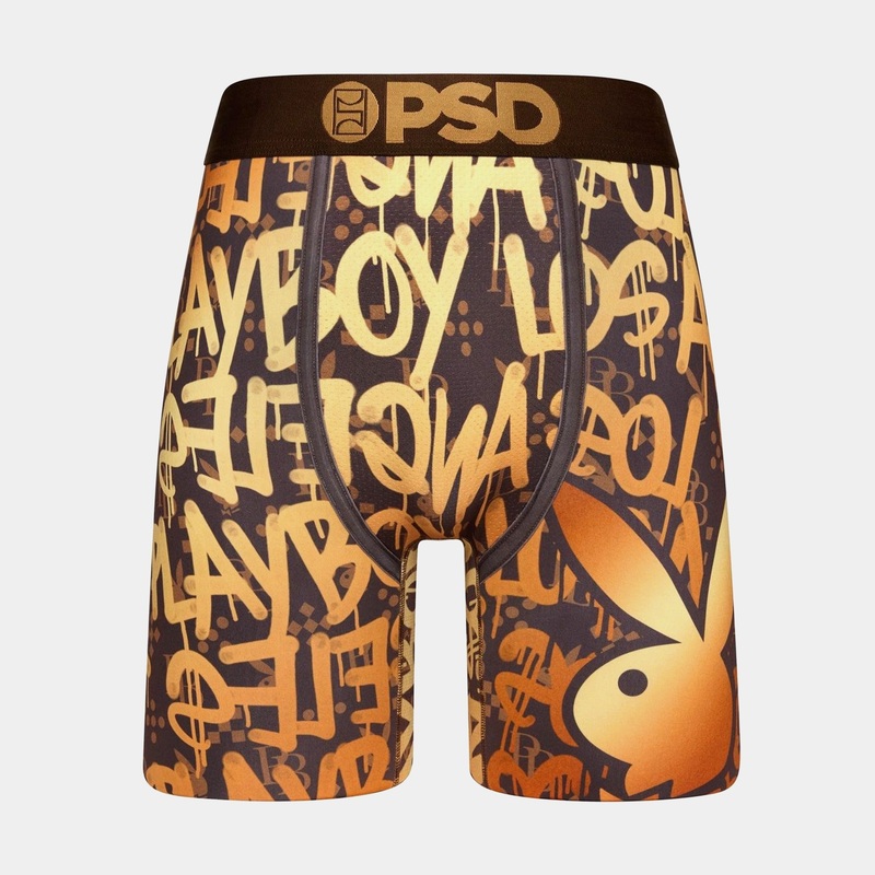 Playboy Graffiti Luxe Mens Boxers (Yellow) Free Shipping