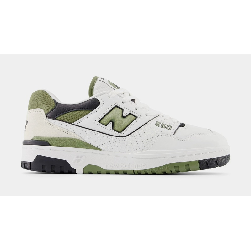 550 Mens Lifestyle Shoes (White/Olive/Black)