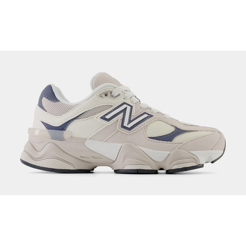 9060 Moonrock Linen Grade School Running Shoes (Beige/Blue)