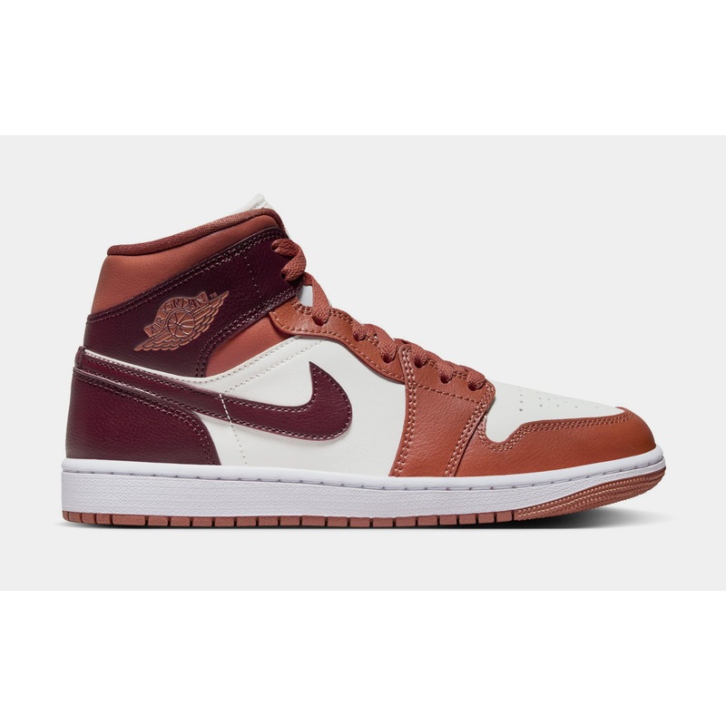 Air Jordan 1 Retro Mid Sky J Orange Womens Lifestyle Shoes (Dusty Peach/White)