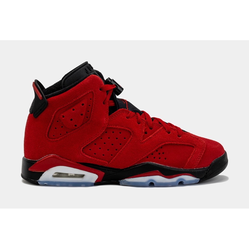 Air Jordan 6 Retro Toro Bravo Grade School Lifestyle Shoes (Red/Black)