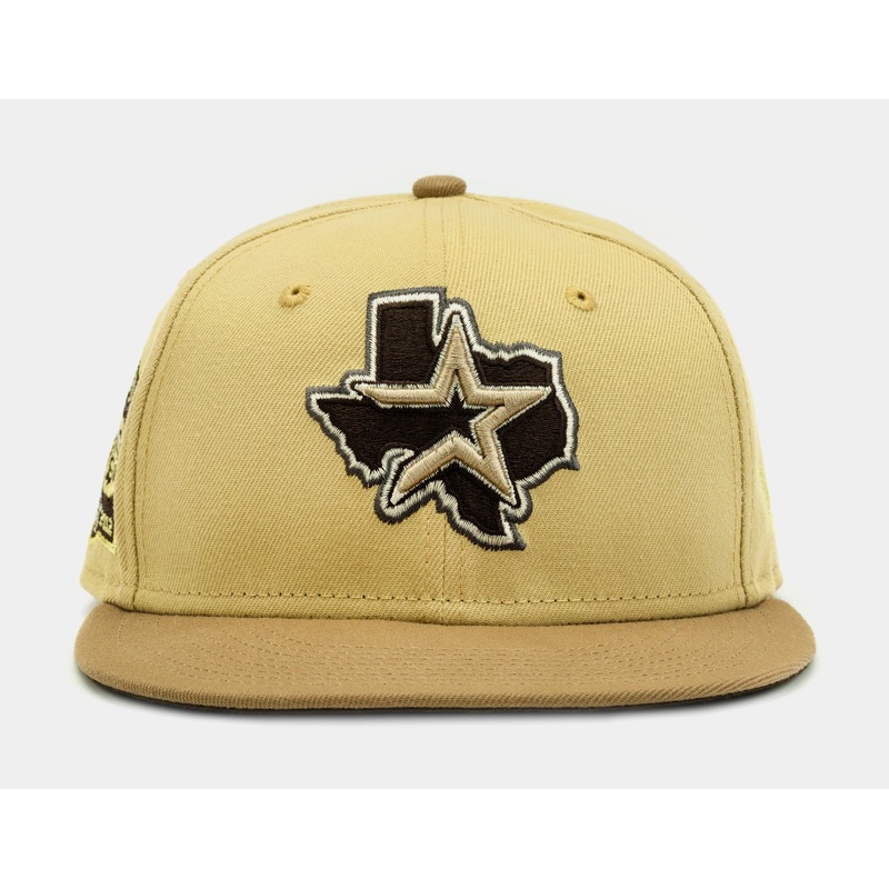 Exclusive Houston Astros 59Fifty Mens Fitted Hat (Gold/Pine)