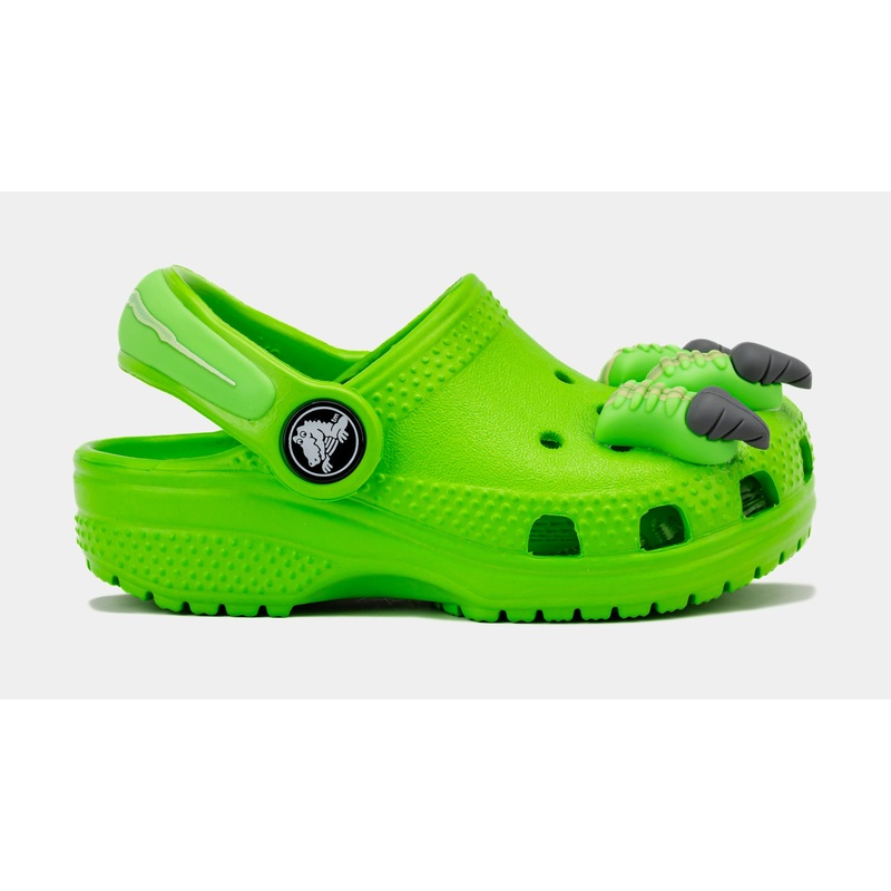 I Am Dinosaur Classic Clog Infant Toddler Sandals (Green)