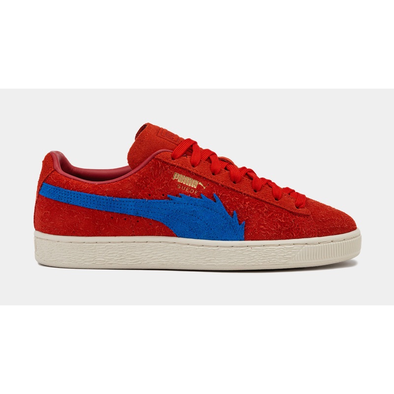 One Piece Suede Buggy Mens Lifestyle Shoes (Red/Blue)