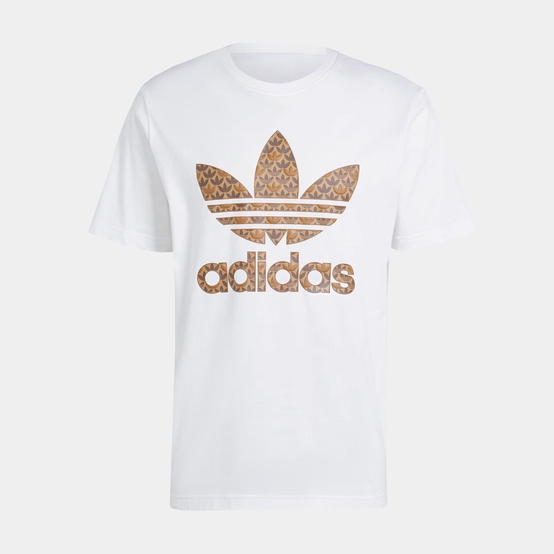 Originals Monogram Mens Short Sleeve Shirt (White/Brown)
