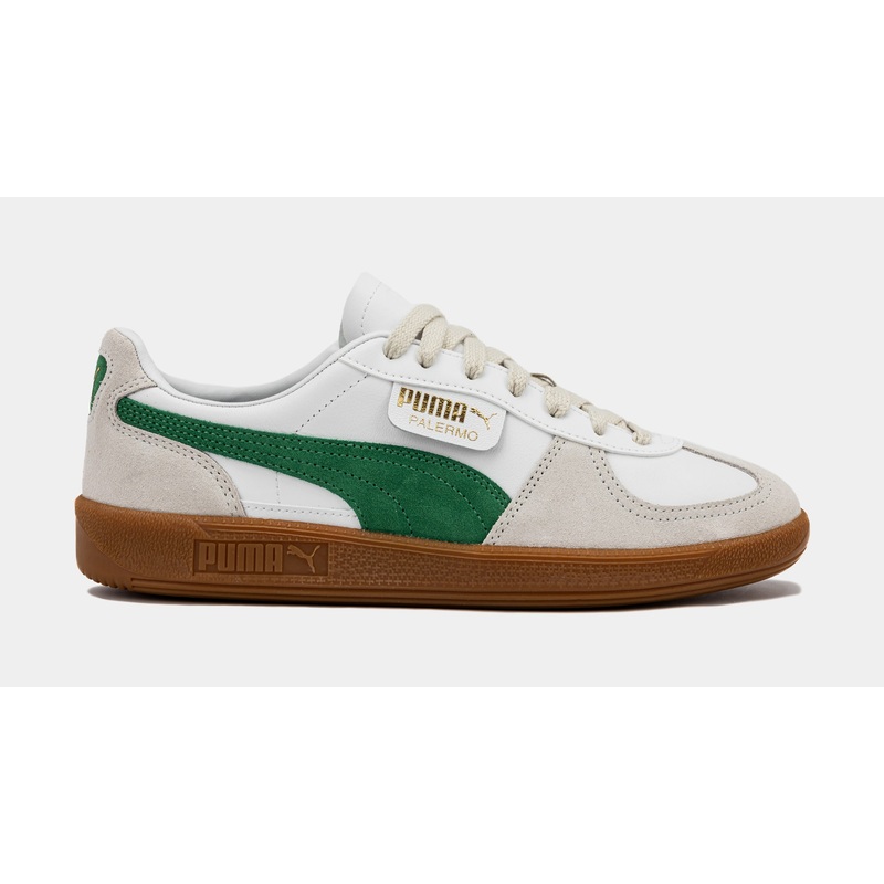 Palermo Leather Mens Lifestyle Shoes (White/Green)