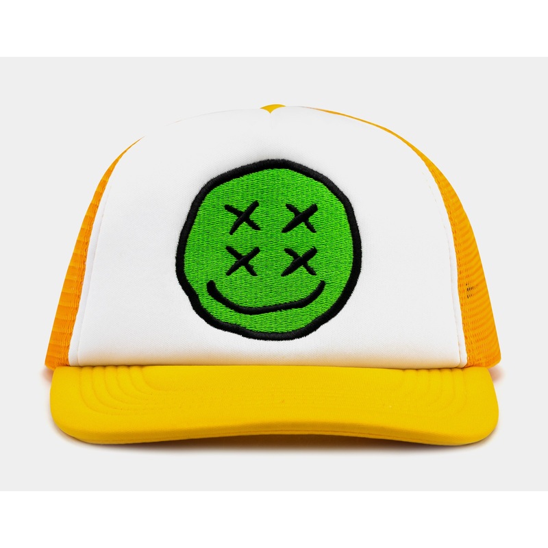 Smiley Face Trucker Mens Hat (Yellow)
