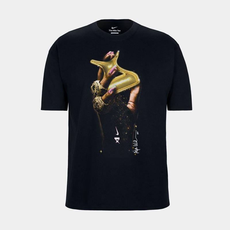 A’Ja Wilson Rings So Win Womens Short Sleeve Shirt (Black)