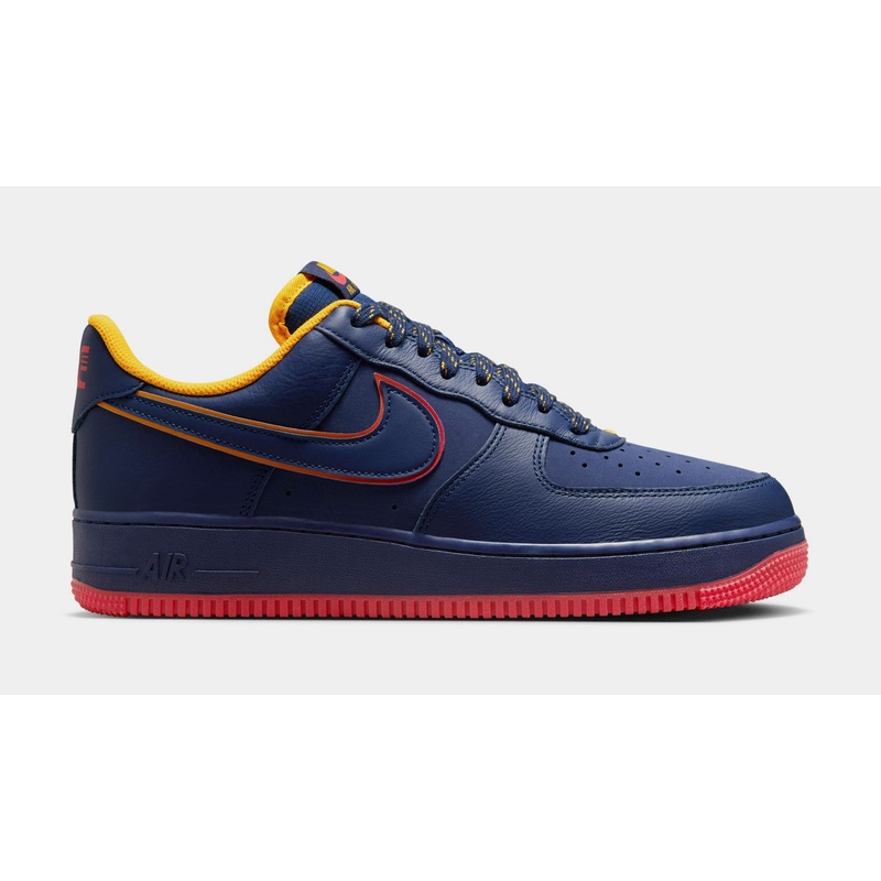 Air Force 1 Low Retro Mens Lifestyle Shoes (Midnight Navy/Light Crimson/University Gold/Blue Void)