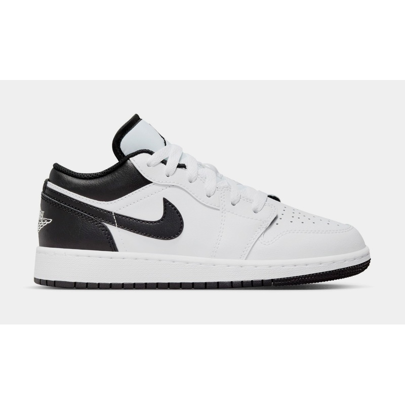 Air Jordan 1 Low Grade School Lifestyle Shoes (White/Black)