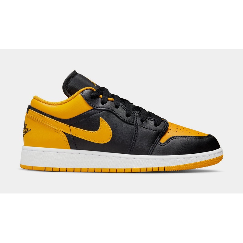 Air Jordan 1 Low Yellow Ochre Grade School Lifestyle Shoes (Yellow Ochre/Black/White)