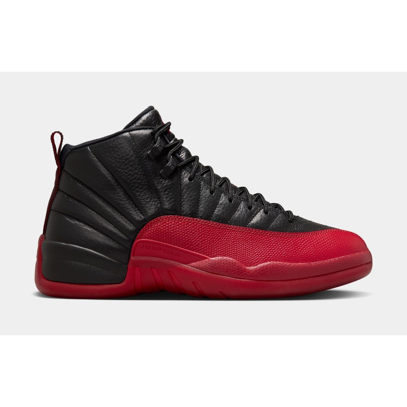 Air Jordan 12 Retro Flu Game Mens Lifestyle Shoes (Black/Varsity Red)