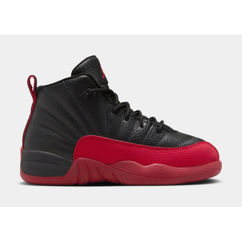 Air Jordan 12 Retro Flu Game Preschool Lifestyle Shoes (Black/Varsity Red)