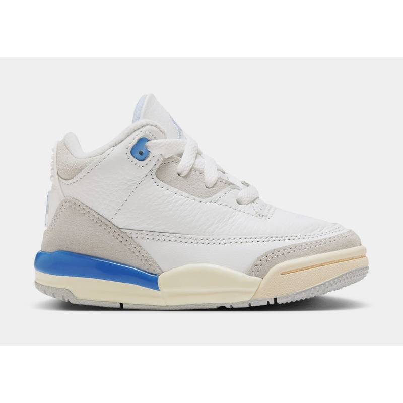 Air Jordan 3 Retro Lucky Shorts Infant Toddler Lifestyle Shoes (Summit White/Hydrogen Blue/Legend Blue)