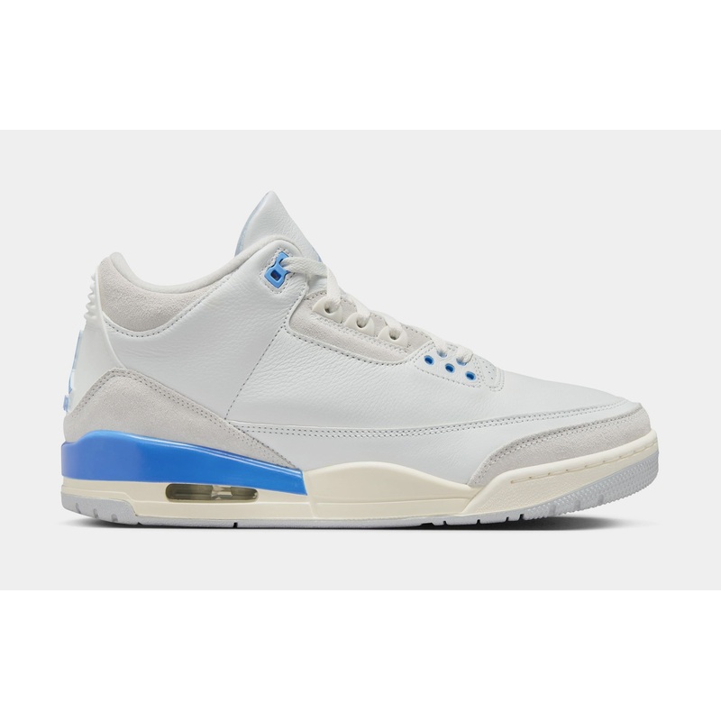 Air Jordan 3 Retro Lucky Shorts Mens Lifestyle Shoes (Summit White/Hydrogen Blue/Legend Blue)