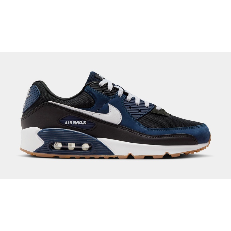 Air Max 90 Mens Running Shoes (Midnight Navy/Gum)