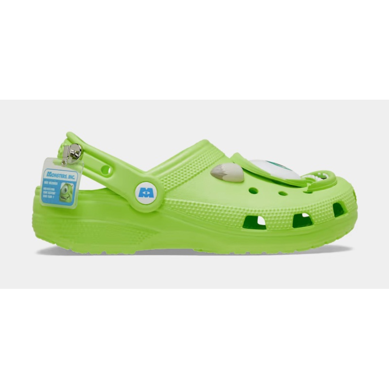 Disney and Pixar Monsters Inc Mike Classic Clog Preschool/Grade School Sandals (Green/White) Free Shipping