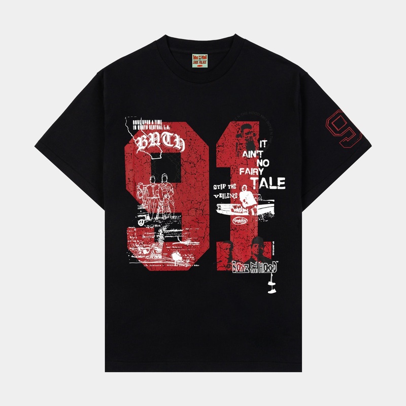 SP x Boyz N The Hood 1991 Mens Short Sleeve Shirt (Black/Red)