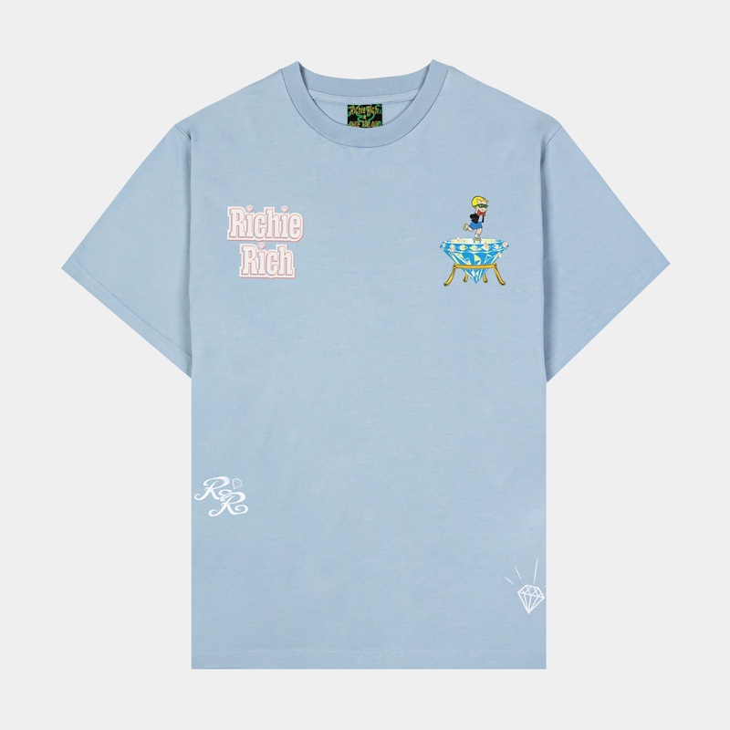 SP x Richie Rich Bread Winners Mens Short Sleeve Shirt (Blue/White)