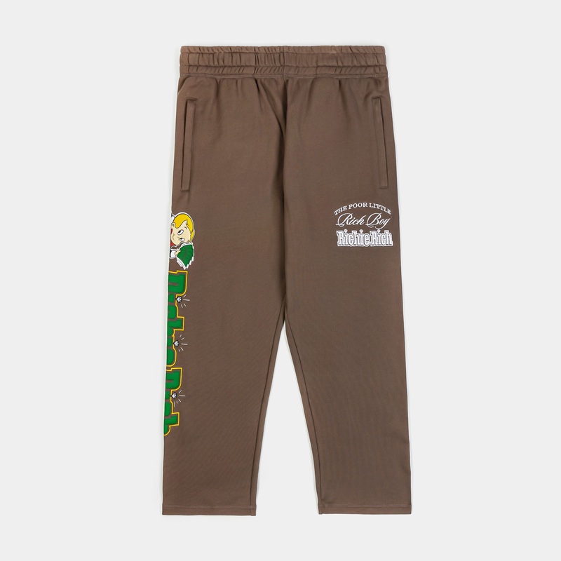 SP x Richie Rich Clean Money Joggers Mens Sweatpants (Brown/White)