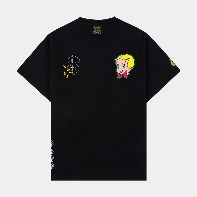SP x Richie Rich Clean Money Mens Short Sleeve Shirt (Black/White)
