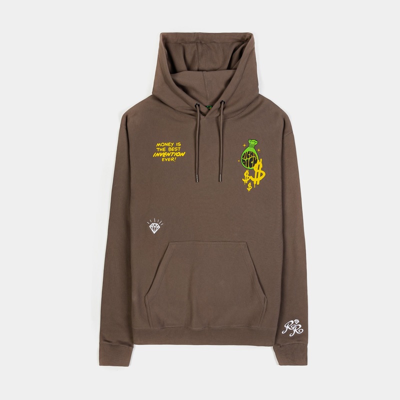 SP x Richie Rich Clean Money Pullover Mens Hoodie (Brown/White)