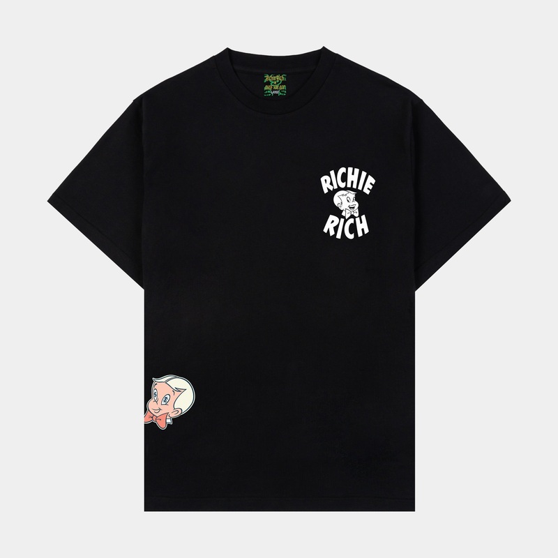 SP x Richie Rich Faces Mens Short Sleeve Shirt (Black/White)