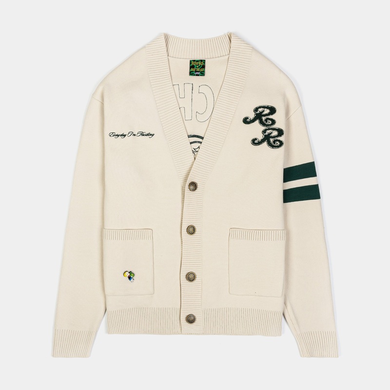 SP x Richie Rich Hustling Mens Cardigan (Green/Cream)