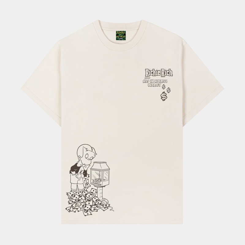 SP x Richie Rich Loose Change Mens Short Sleeve Shirt (Tan/Brown)