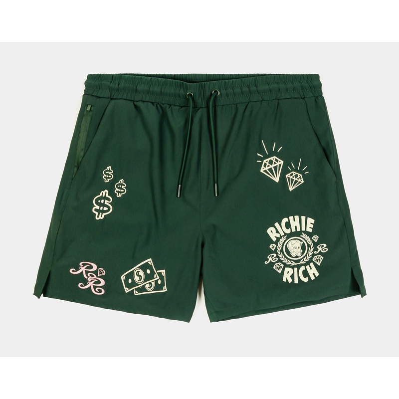 SP x Richie Rich Wonderful Wallet Hybrid Mens Shorts (Green/Cream)