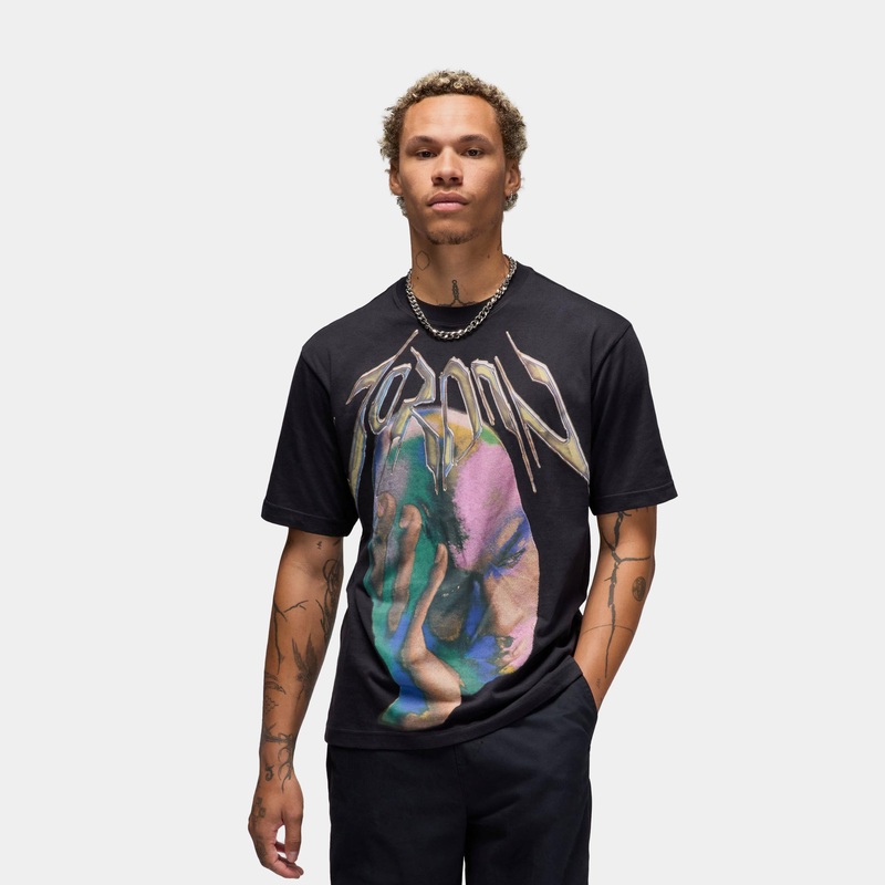 Sport Dri Fit Mens Short Sleeve Shirt (Black/Purple)