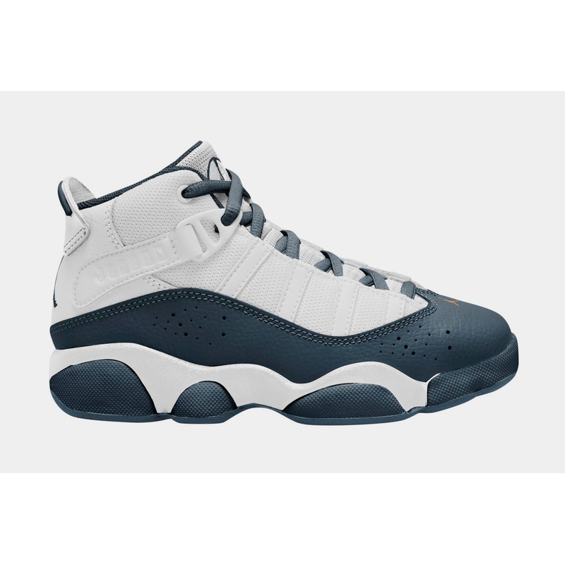 6 Rings Preschool Basketball Shoes (White/Navy)