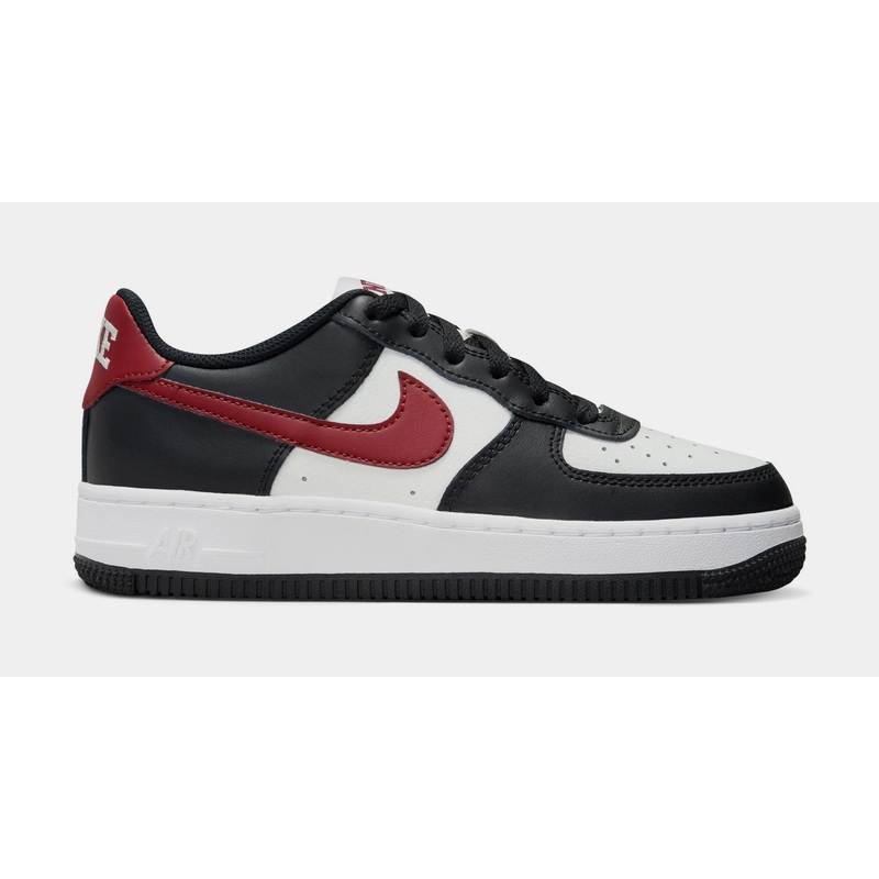 Air Force 1 Low Grade School Lifestyle Shoes (Black/Red)
