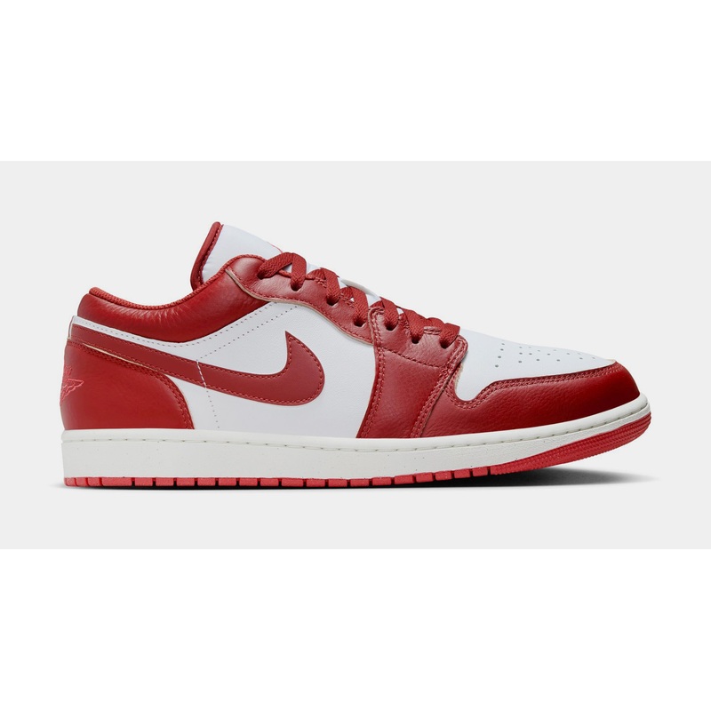 Air Jordan 1 Low SE Mens Lifestyle Shoes (White/Dune Red)