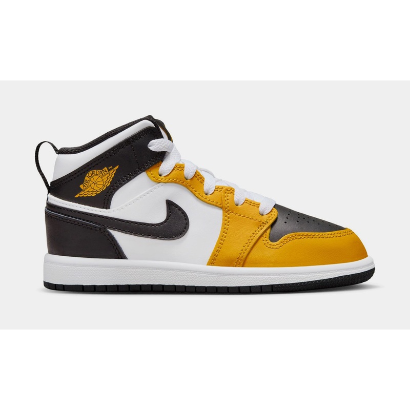 Air Jordan 1 Mid Yellow Ochre Preschool Lifestyle Shoes (Yellow Ochre/White/Black)