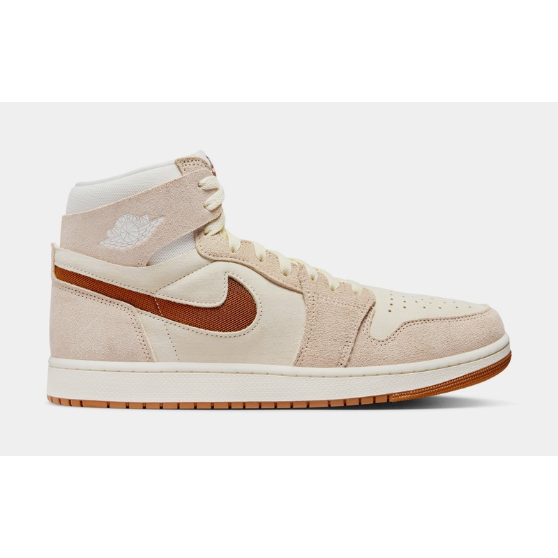 Air Jordan 1 Zoom CMFT Mens Lifestyle Shoes (Sail/Legend Medium Brown/Fossil/Legend Coffee)