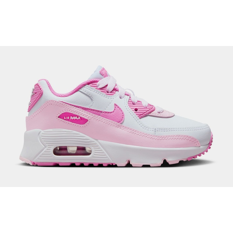 Air Max 90 Preschool Lifestyle Shoes (White/Pink Foam/Playful Pink)