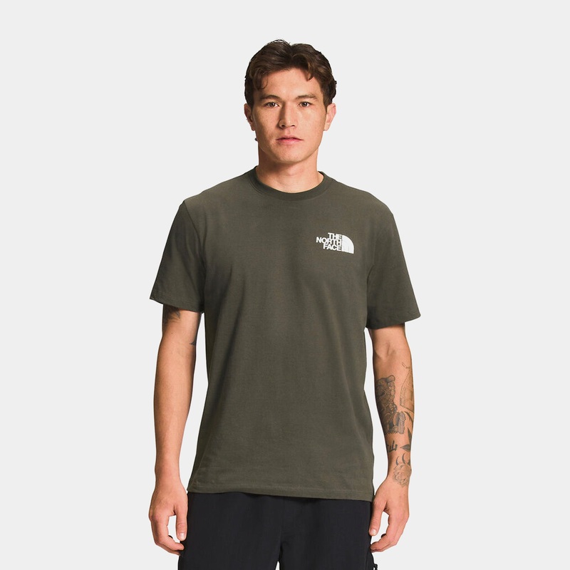 Box NSE Mens Short Sleeve Shirt (Taupe Green/Black)