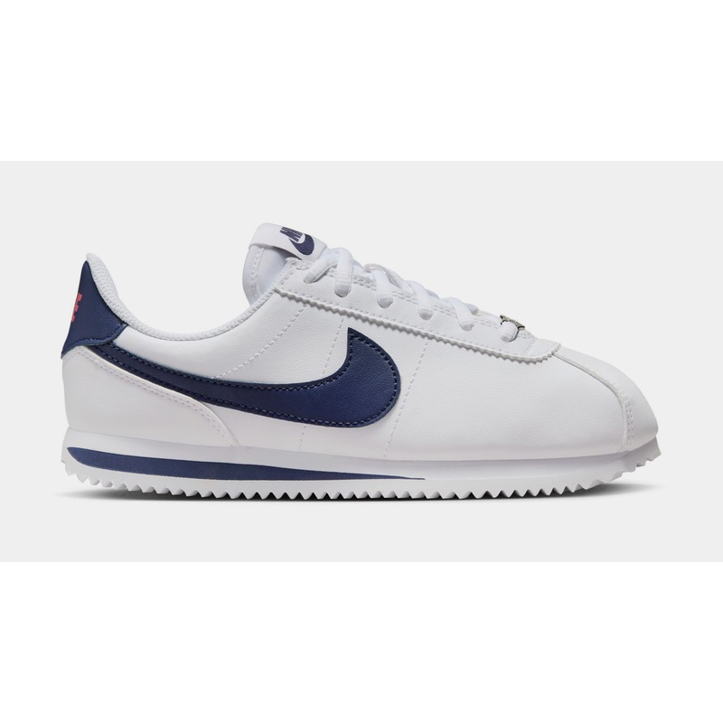 Cortez Basic SL Grade School Lifestyle Shoes (White/Neutral Indigo)