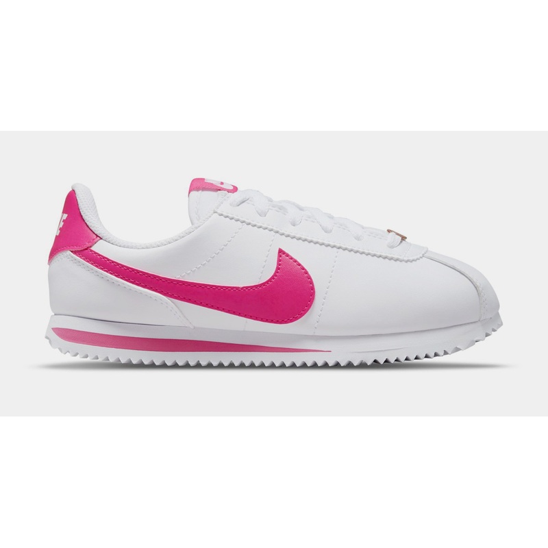 Cortez Basic SL Grade School Lifestyle Shoes (White/Pink)
