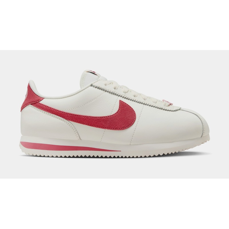 Cortez SE Leather Womens Running Shoes (Sail/Adobe/Pink/Team Red)