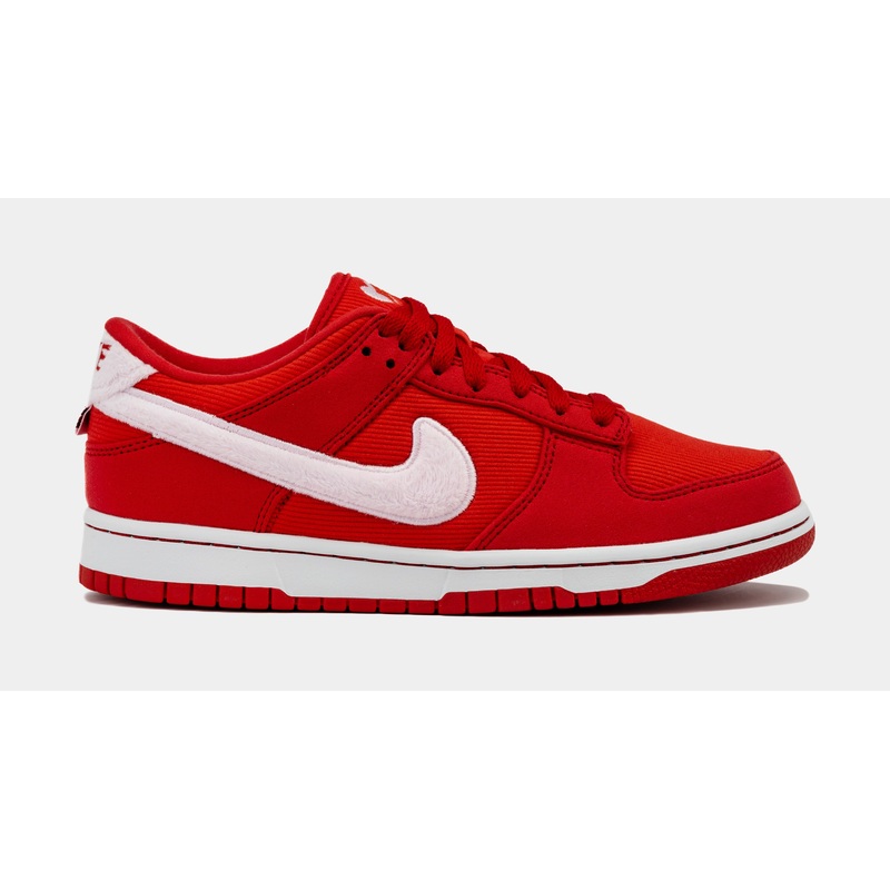 Dunk Low Valentines Day Grade School Lifestyle Shoes (Fire Red/Light Crimson/White/Pink Foam)
