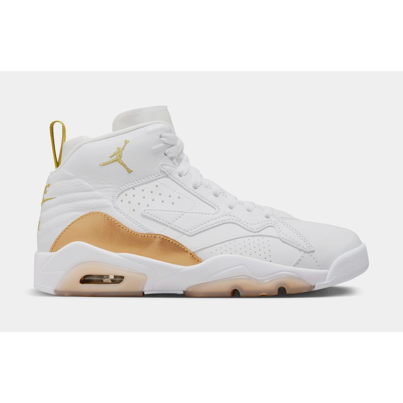 Jumpman MVP Womens Basketball Shoes (White/Metallic Gold/Light Brown)
