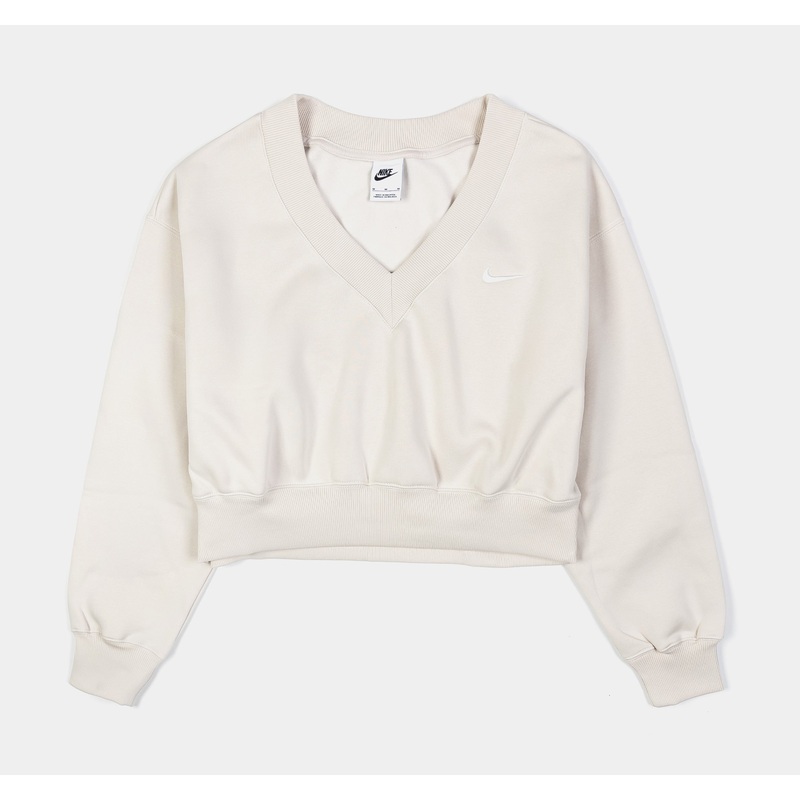 NSW Phoenix Fleece Cropped Womens Crewneck (Beige)