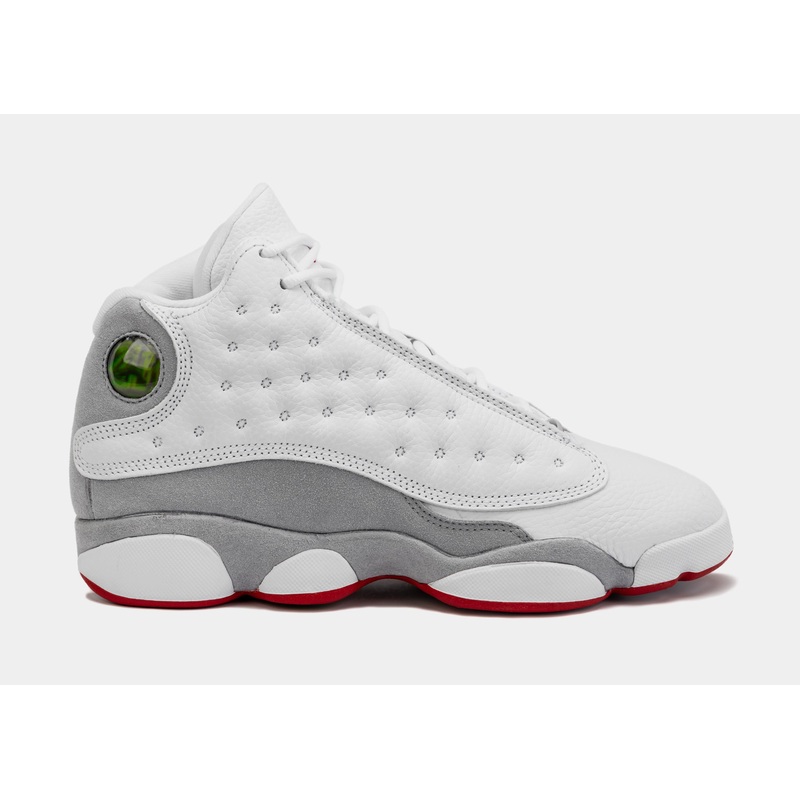 Air Jordan 13 Retro Wolf Grey Grade School Lifestyle Shoes (White/Grey) Free Shipping