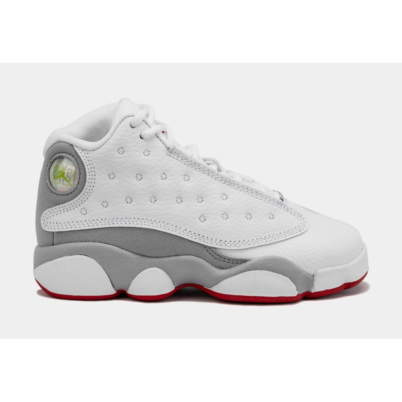 Air Jordan 13 Retro Wolf Grey Preschool Lifestyle Shoes (White/Grey) Free Shipping