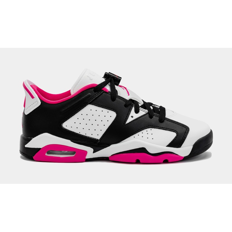 Air Jordan 6 Retro Low Fierce Pink Grade School Lifestyle Shoes (Black/Pink)