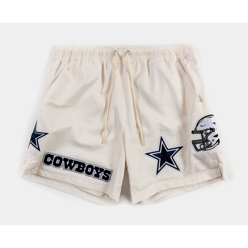 Dallas Cowboys Classic Woven Mens Shorts (Beige/Blue)