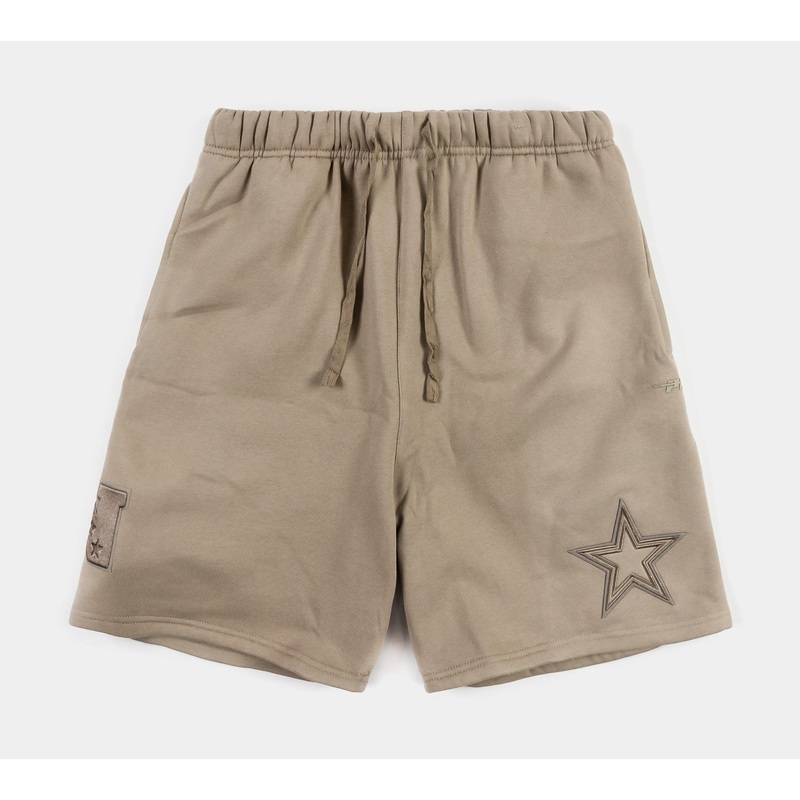 Dallas Cowboys Fleece Mens Shorts (Beige)