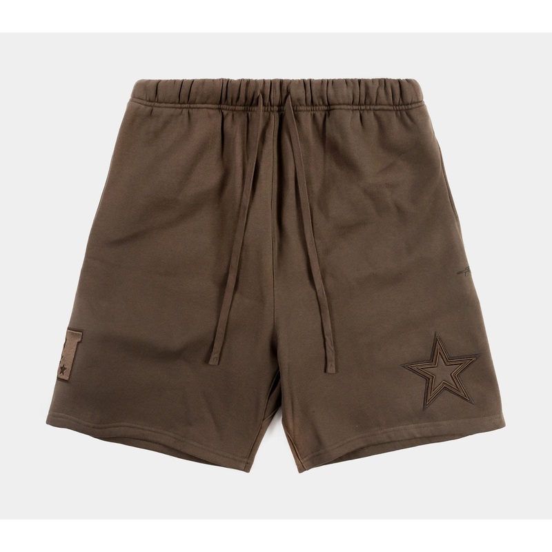 Dallas Cowboys Fleece Mens Shorts (Brown)